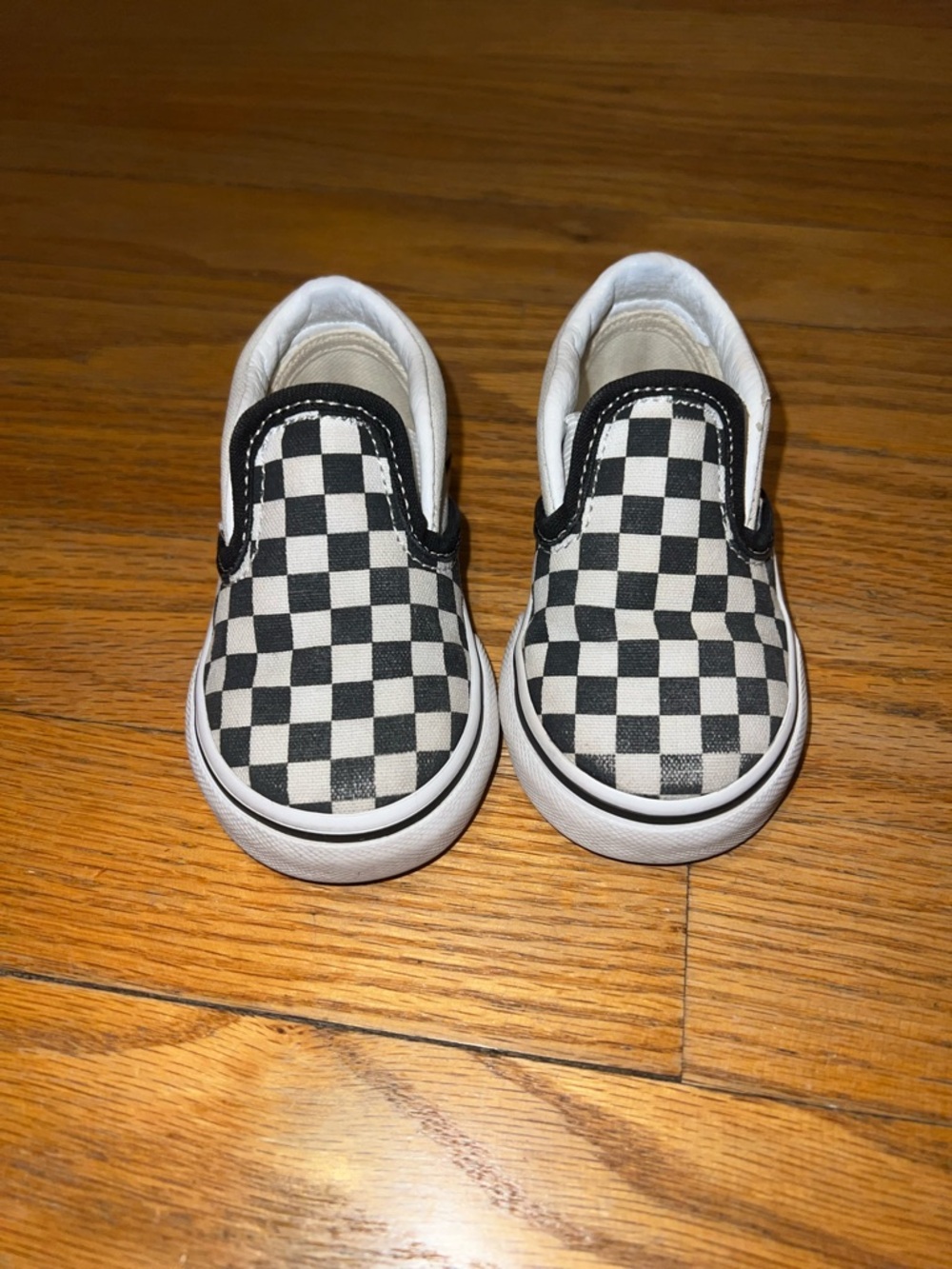 Vans toddler Slip-On Checkerboard Sneakers - Black & White